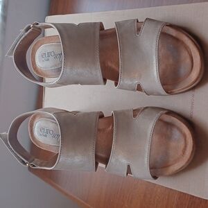 Euro Soft Gold Leather Sandals